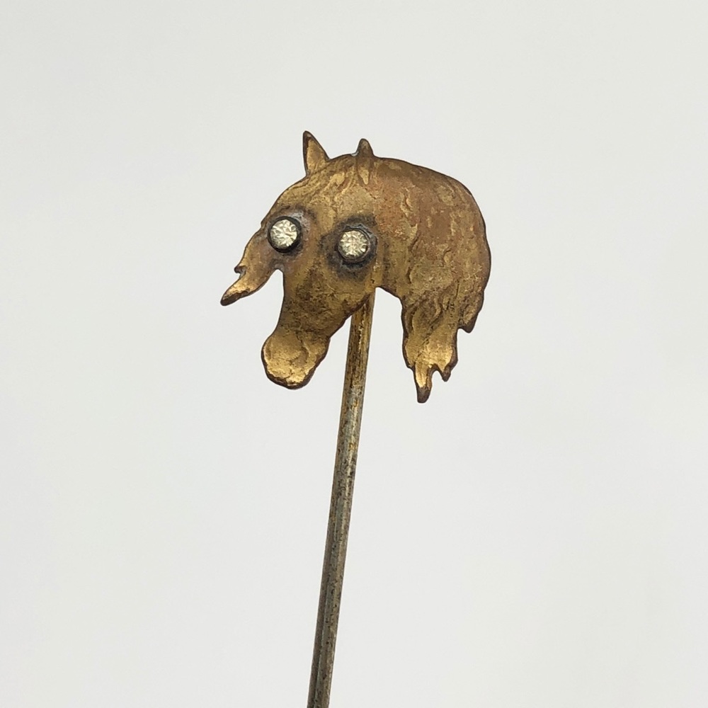 Antique Art Deco Horse Equestrian Lapel Stick Pin - Picture 2 of 7